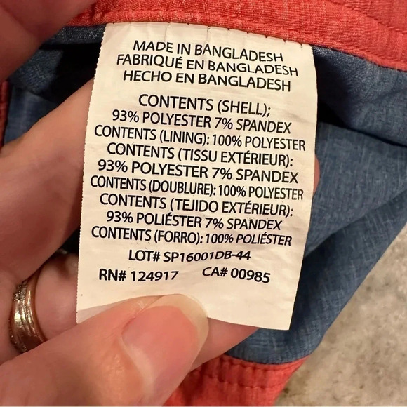 Teal Cove Mens Swimwear Board Shorts Blue/Salmon Swim Trunks Size XL - Picture 10 of 11